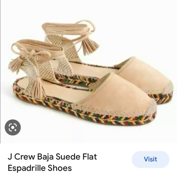 J. Crew Shoes - 🏖 HP J CREW cream suede leather espadrille sandals size 7
